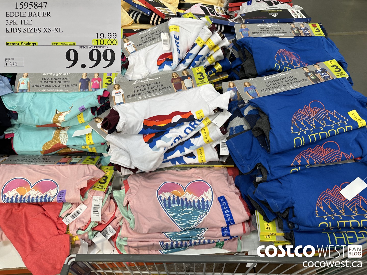 1595847 EDDIE BAUER 3PK TEE KIDS SIZES XS-XL ($10.00 INSTANT SAVINGS EXPIRES ON 2024-04-28) $9.99