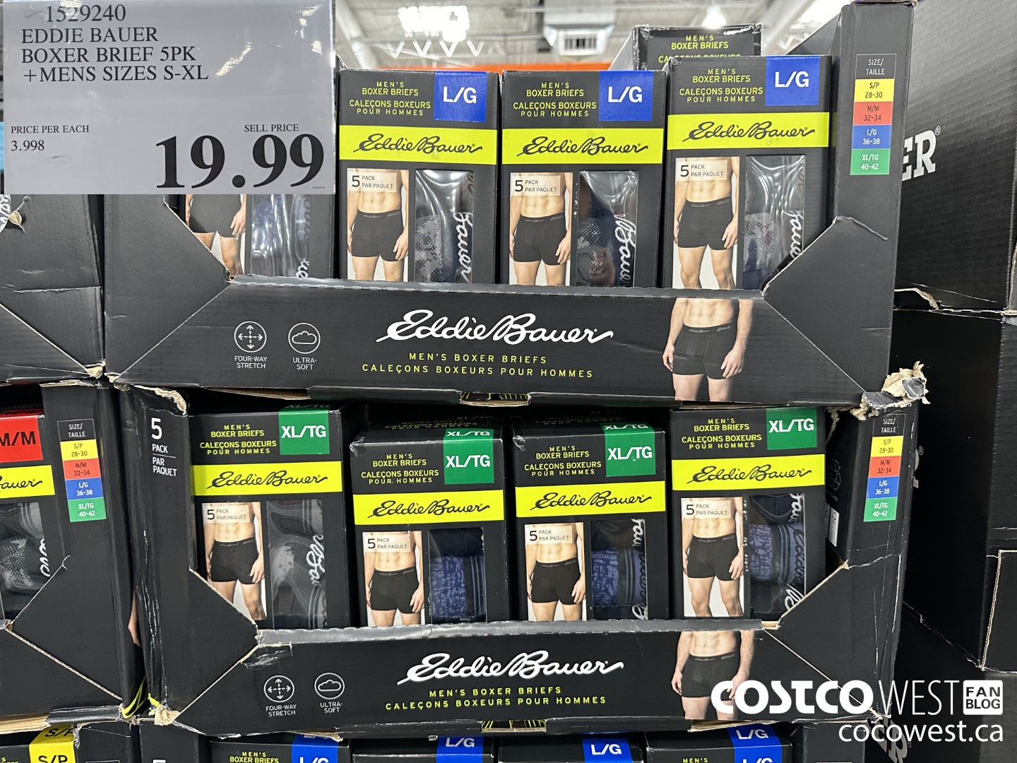 1529240 EDDIE BAUER BOXER 5PK MENS SIZES S-XL $19.99