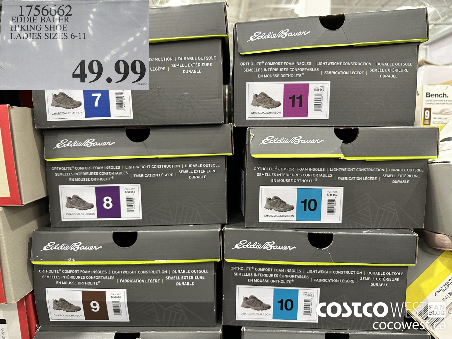 1756662 EDDIE BAUER HIKING SHOE LADIES SIZES 6-11 $49.99