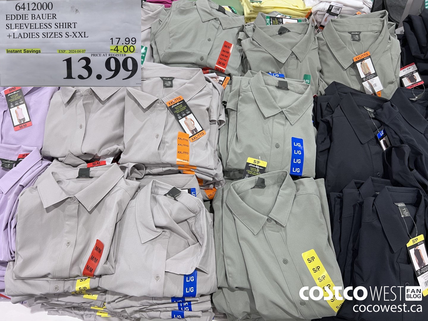 6412000 EDDIE BAUER SLEEVELESS SHIRT LADIES SIZES S-XXL ($4.00 INSTANT SAVINGS EXPIRES ON 2024-04-07) $13.99