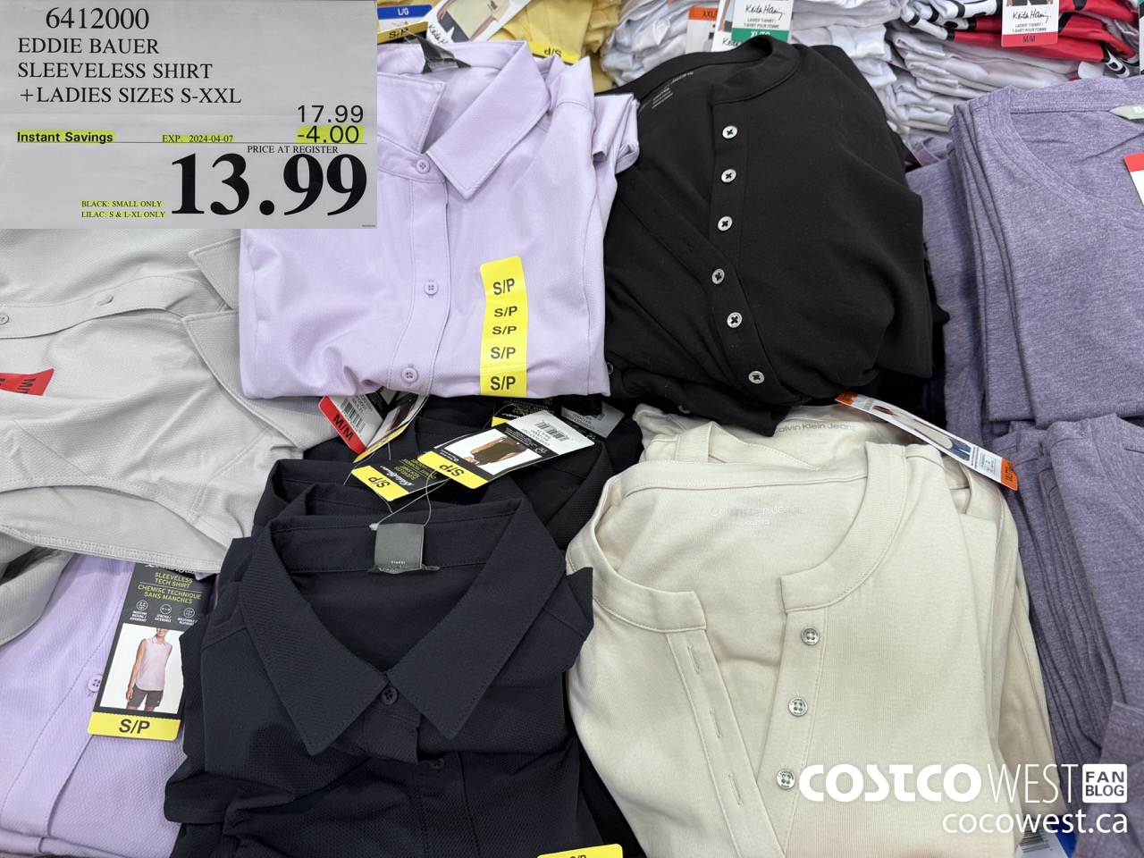 6412000 EDDIE BAUER SLEEVELESS SHIRT LADIES SIZES S-XXL ($4.00 INSTANT SAVINGS EXPIRES ON 2024-04-07) $13.99