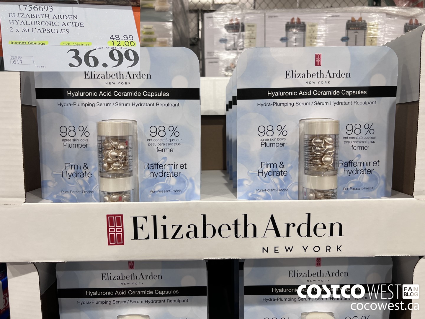 1756693 ELIZABETH ARDEN HYALURONIC ACIDE 2 X 30 CAPSULES ($12.00 INSTANT SAVINGS EXPIRES ON 2024-04-14) $36.99