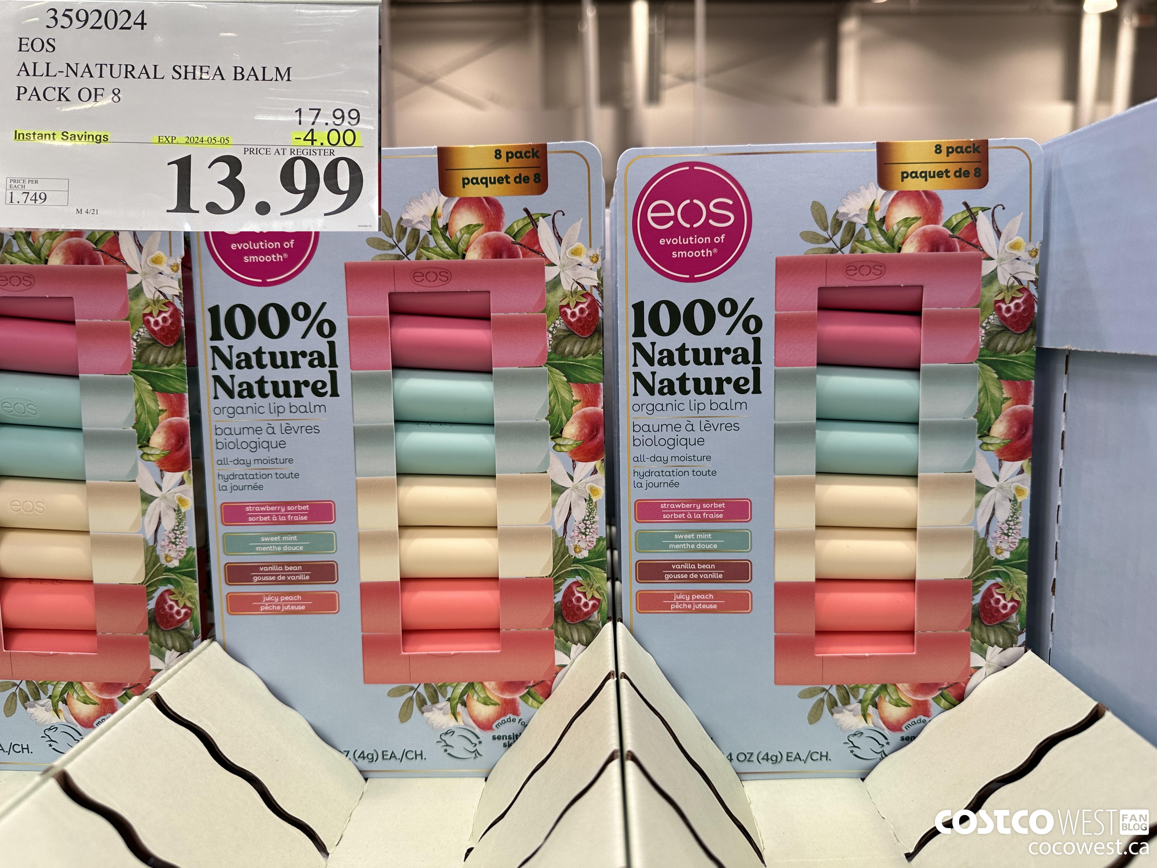 3592024 EOS ALL-NATURAL SHEA BALM PACK OF 8 ($4.00 INSTANT SAVINGS EXPIRES ON 2024-05-05) $13.99