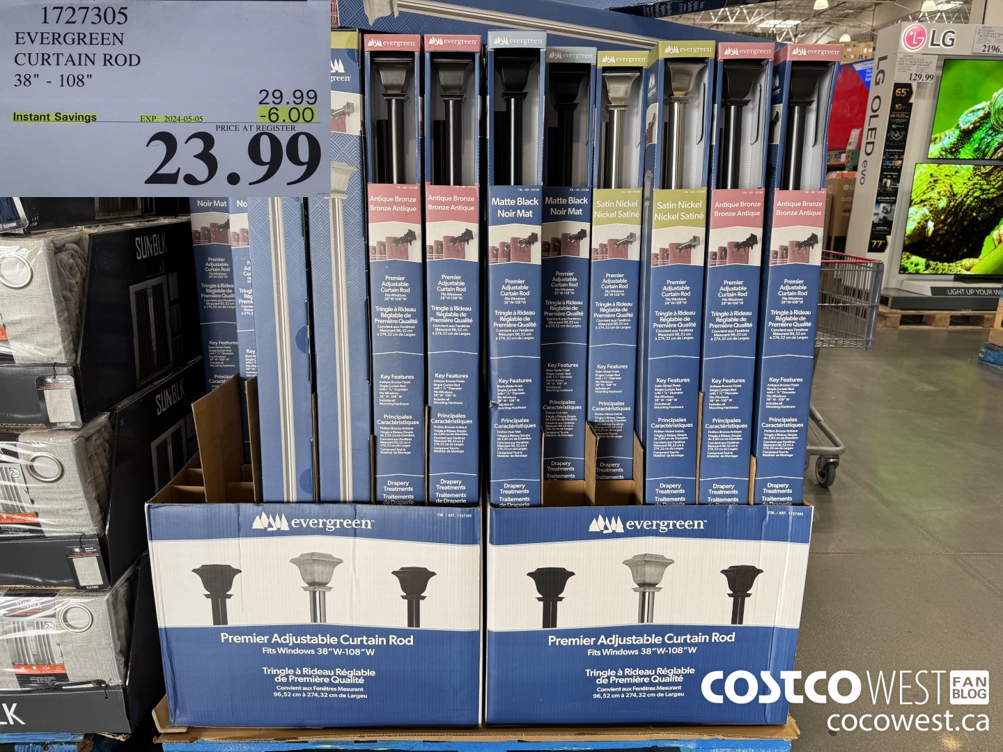 1727305 EVERGREEN CURTAIN ROD 38