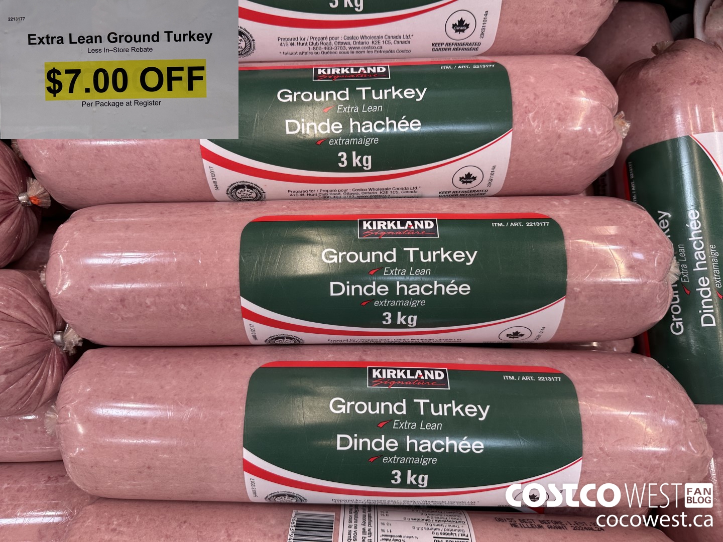 2213177 EXTRA LEAN GROUND TURKEY ($7.00 INSTANT SAVINGS)