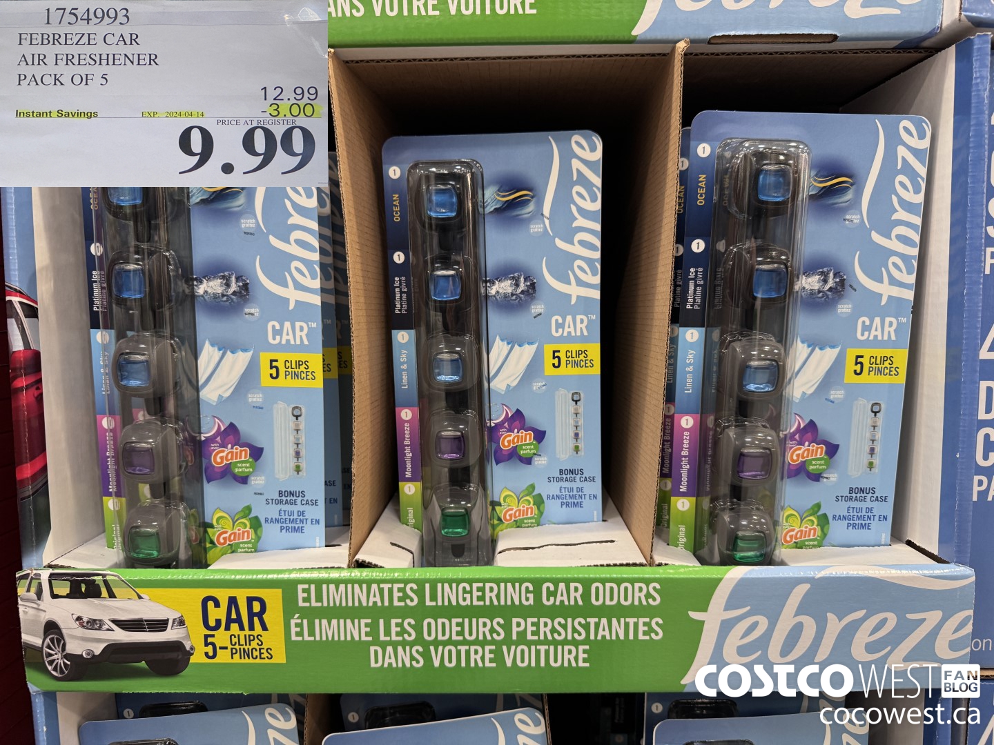 1754993 FEBREEZE CAR AIR FRESHENER PACK OF 5 ($3.00 INSTANT SAVINGS EXPIRES ON 2024-04-14) $9.99