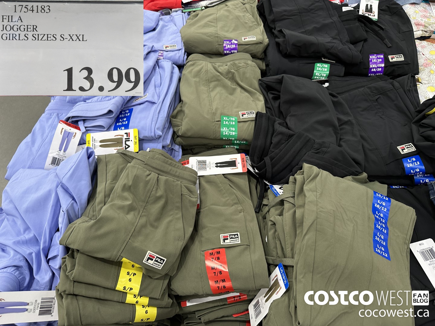 1754183 FILA JOGGER GIRLS SIZES S-XXL $13.99