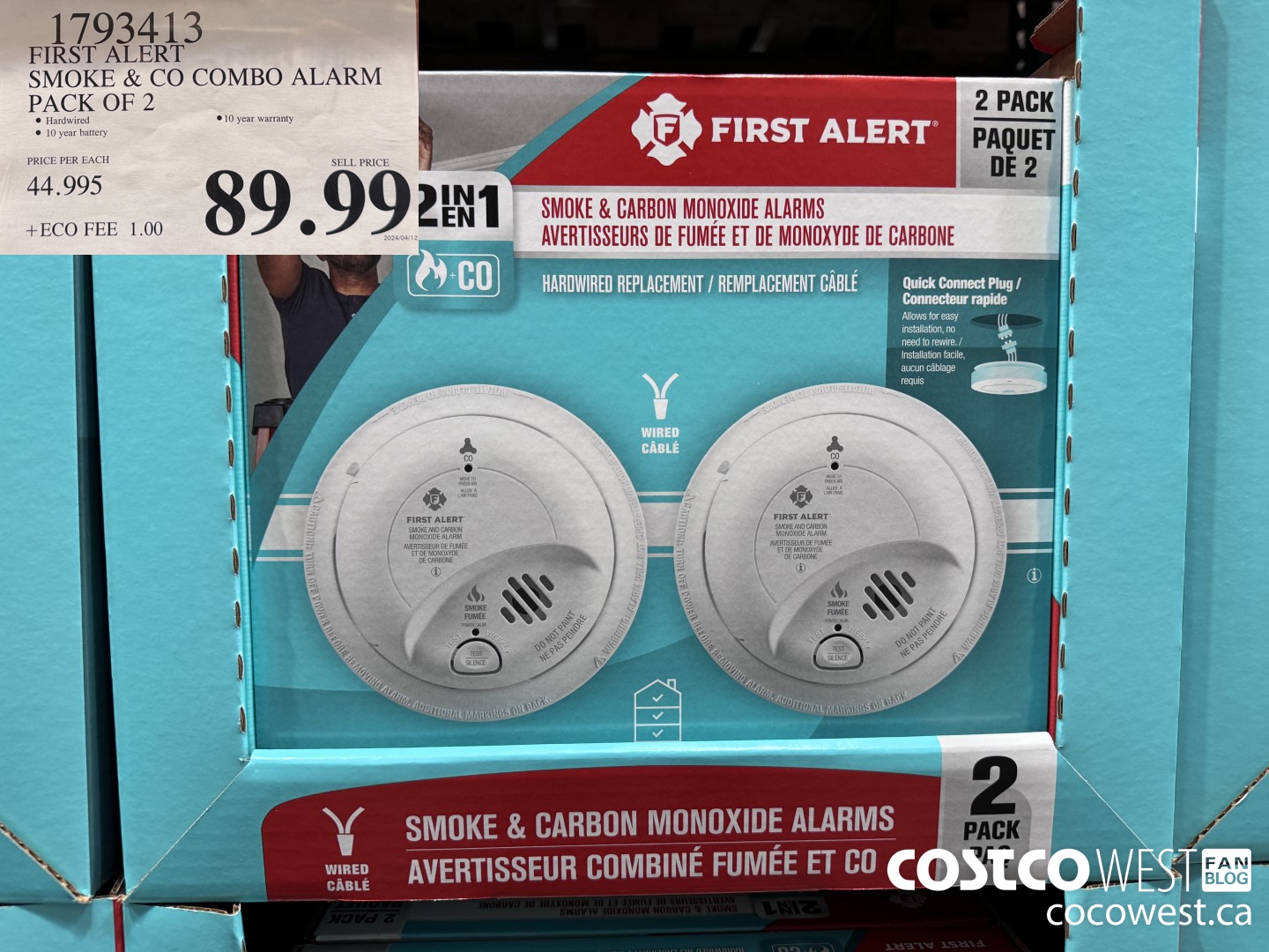 1793413 FIRST ALERT SMOKE & CO COMBO ALARM PACK OF 2 $89.99