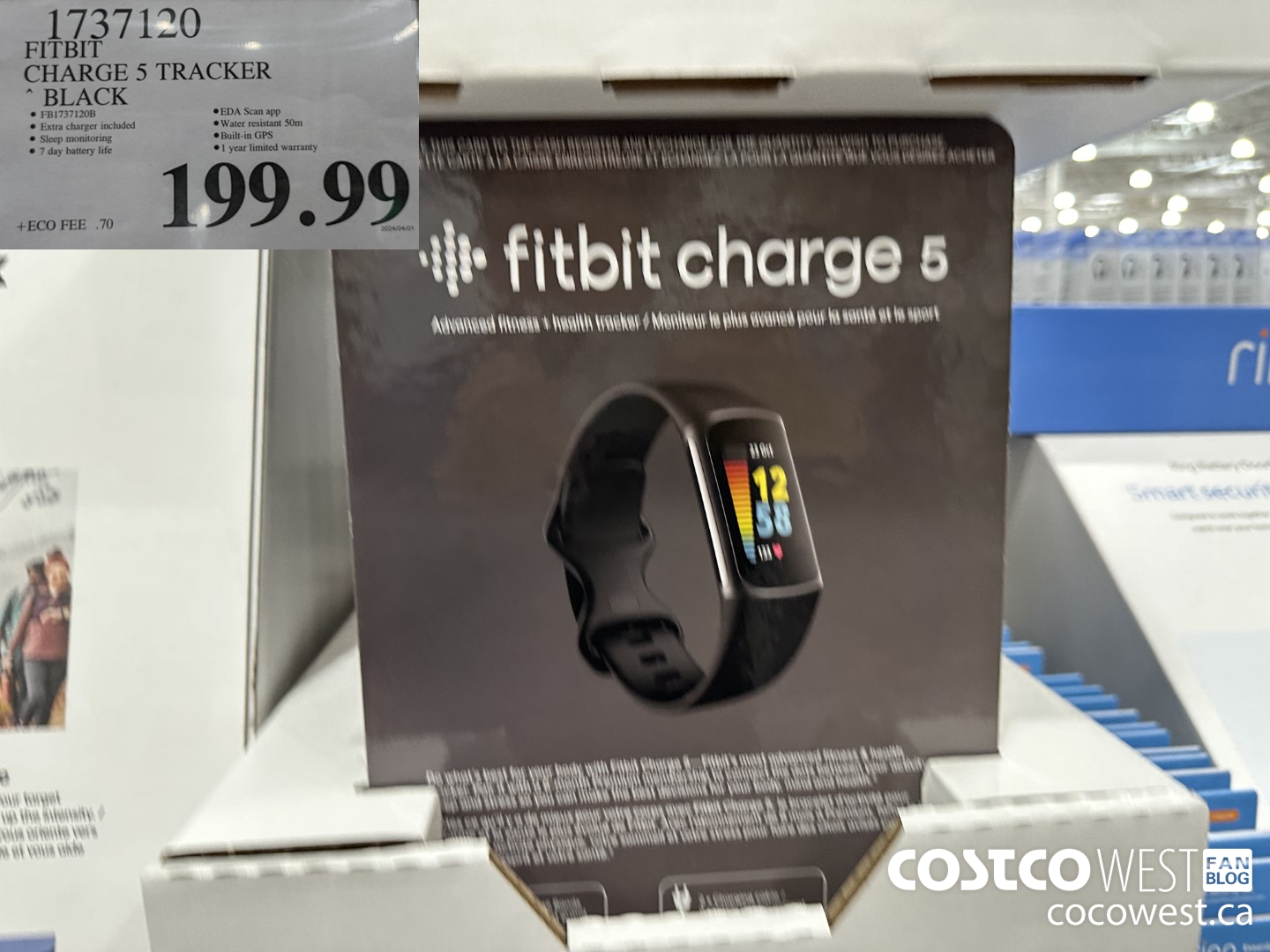 1737120 FITBIT CHARGE 5 TRACKER BLACK $199.99