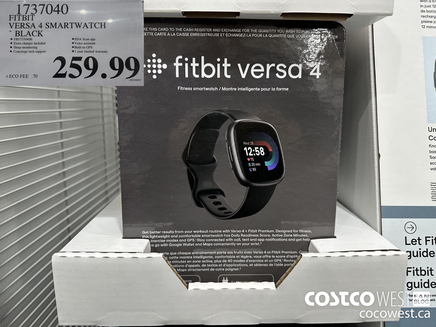 1737040 FITBIT VERSA 4 SMARTWATCH BLACK OR PINK $259.99