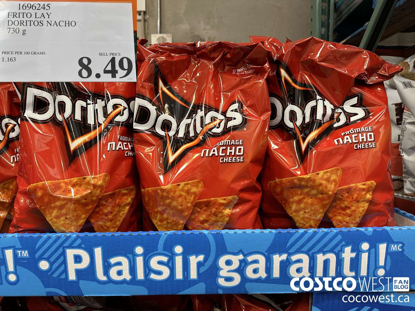 1696245 FRITO LAY DORITOS NACHO 730G $8.49