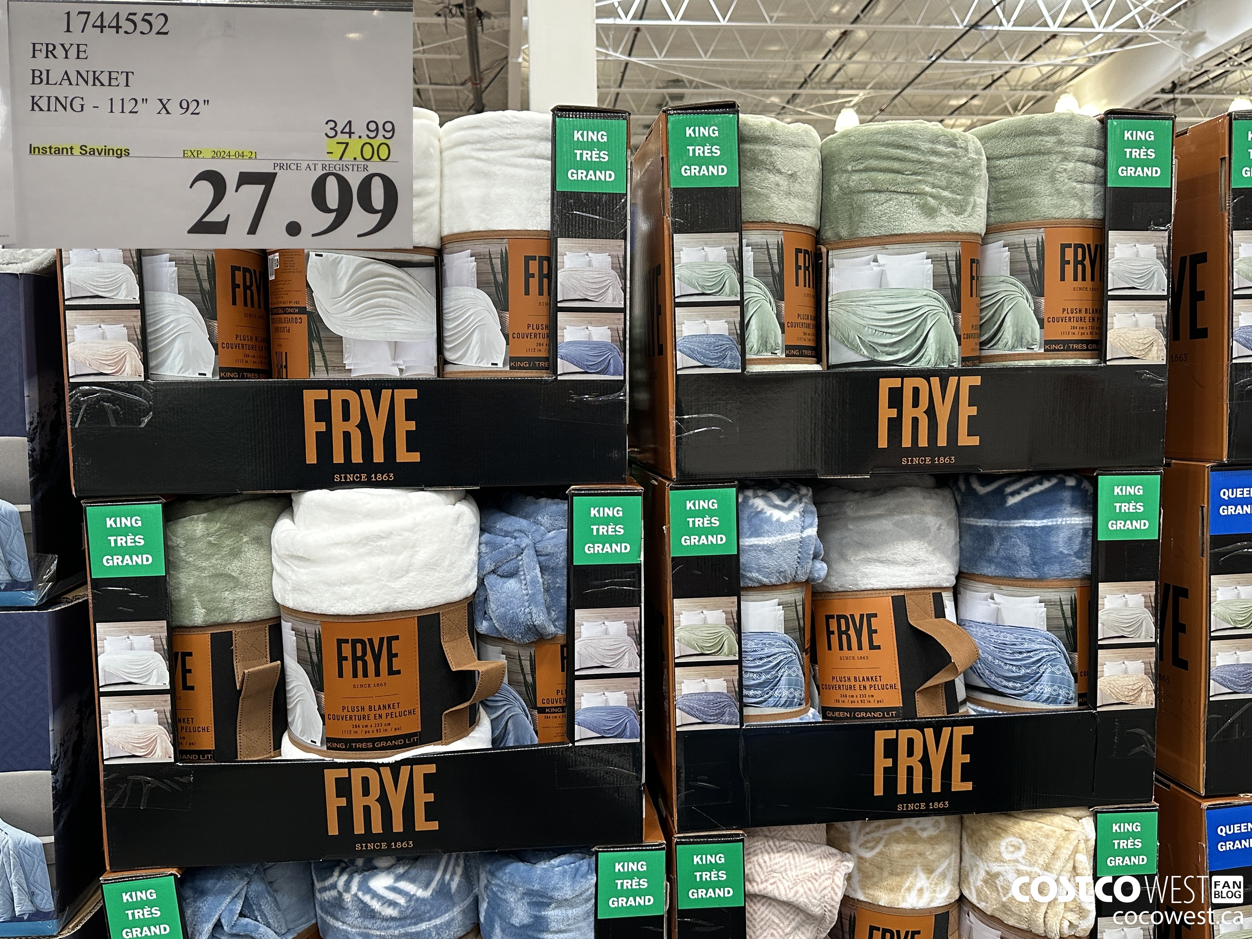 1744552 FRYE BLANKET KING 112