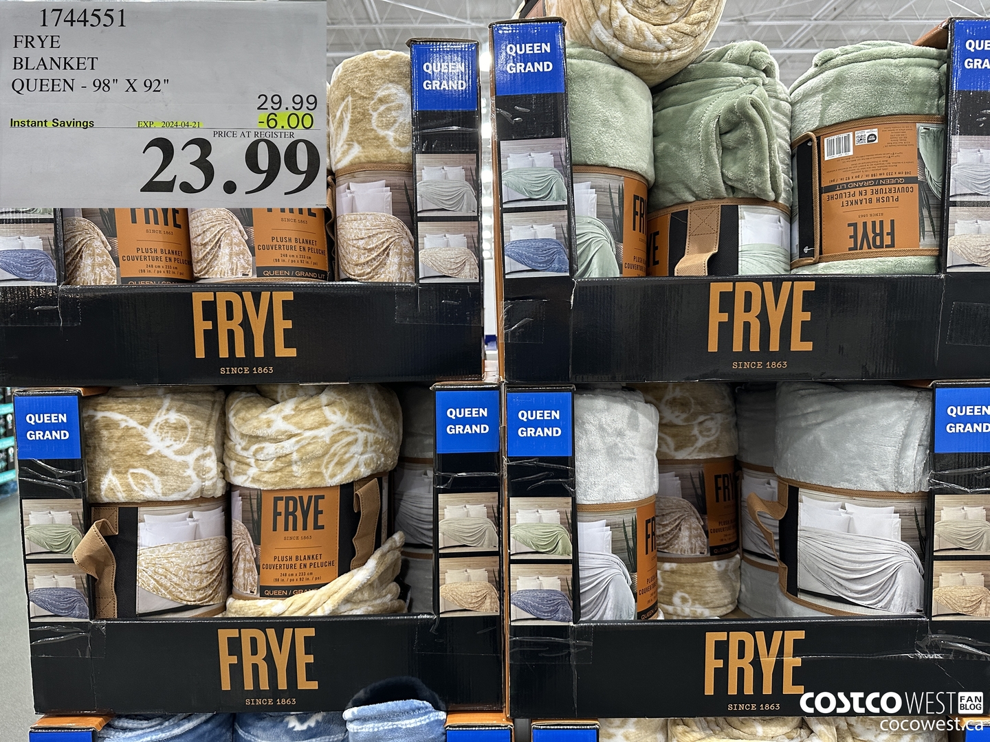 1744551 FRYE BLANKET QUEEN 98