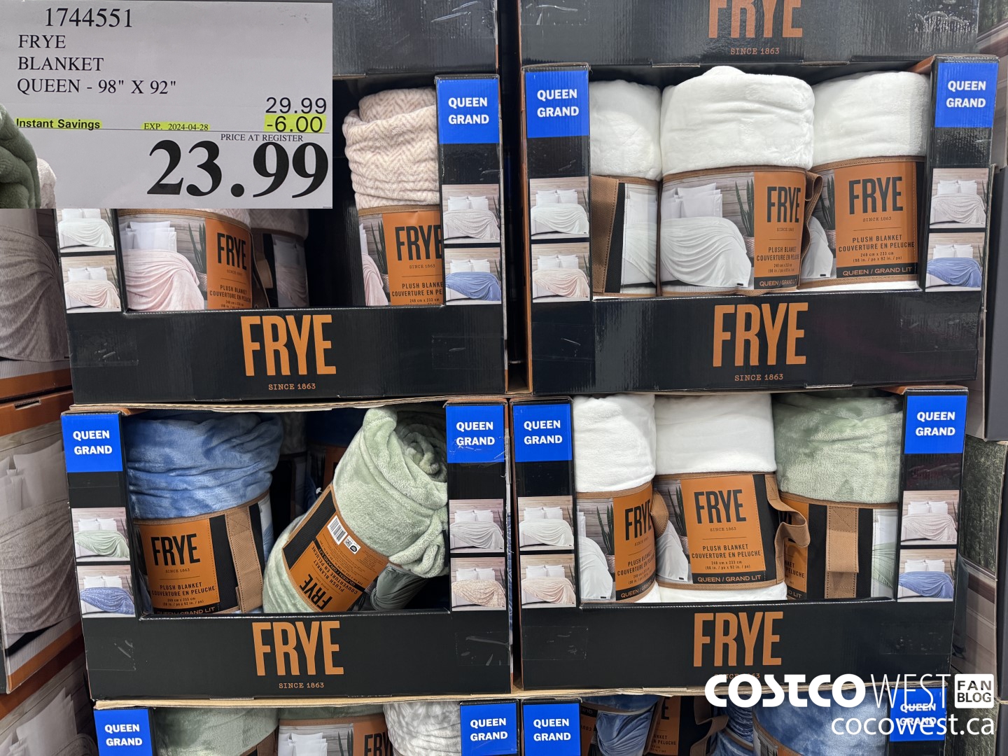 1744551 FRYE BLANKET QUEEN 98