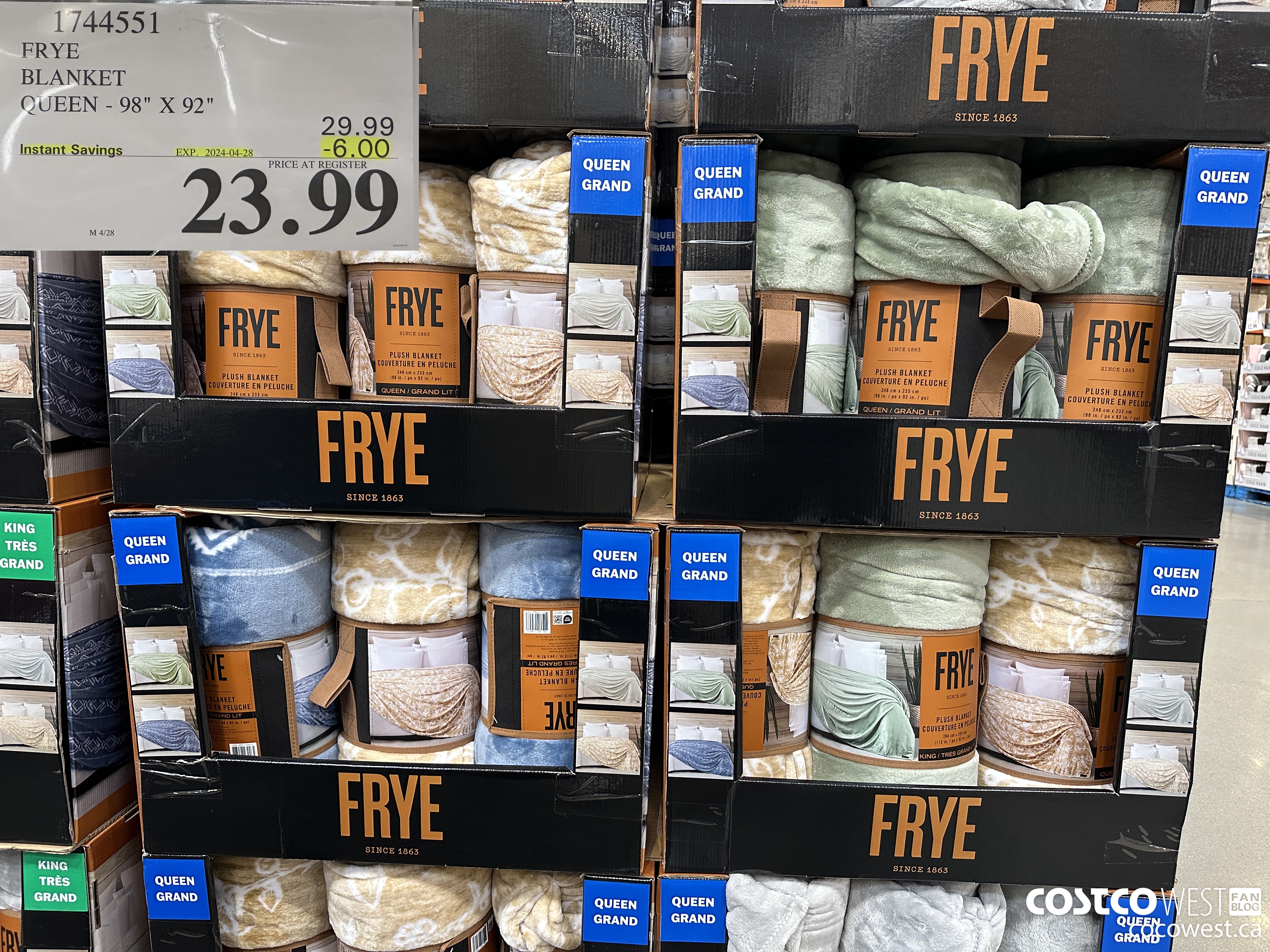 1744551 FRYE BLANKET QUEEN 98