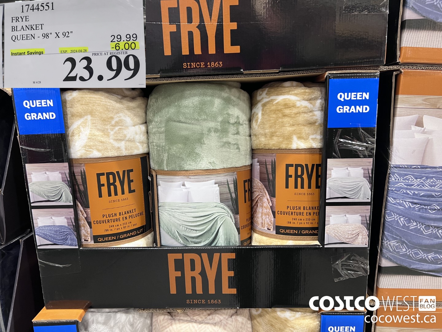 1744551 FRYE BLANKET QUEEN 98