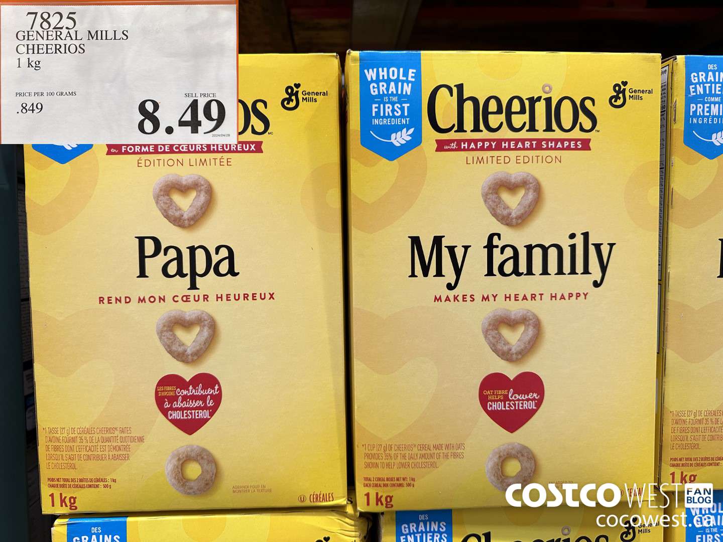 7825 GENERAL MILLS CHEERIOS 1 kg $8.49