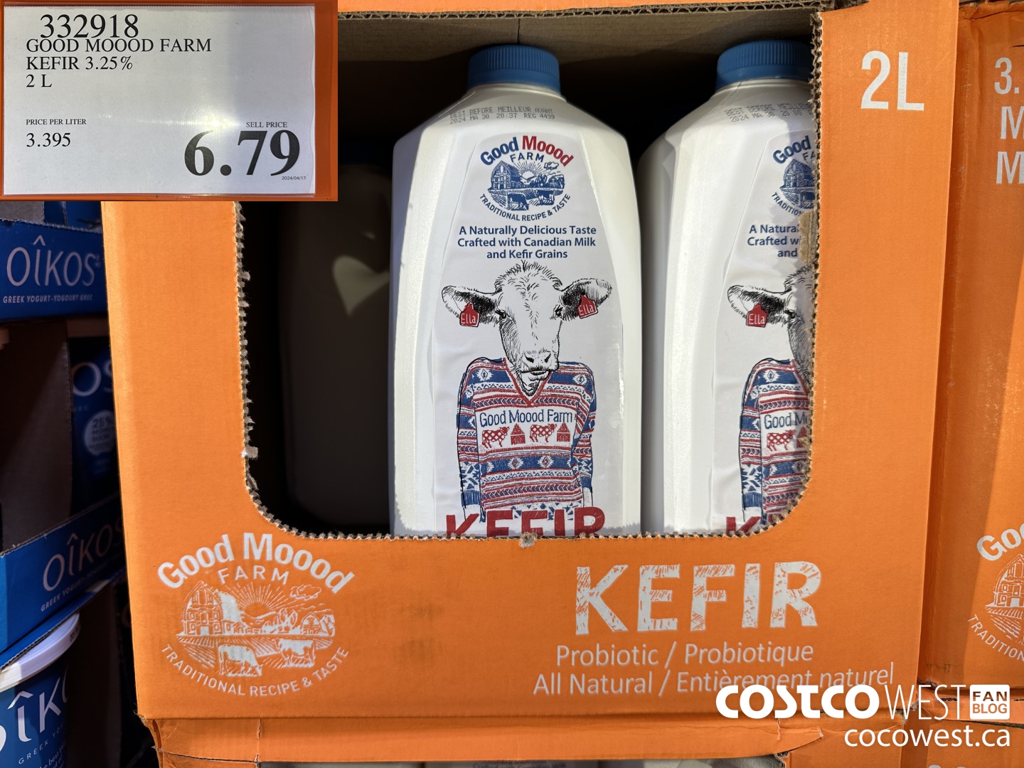 332918 GOOD MOOOD FARM KEFIR 3.25% 2L $6.79