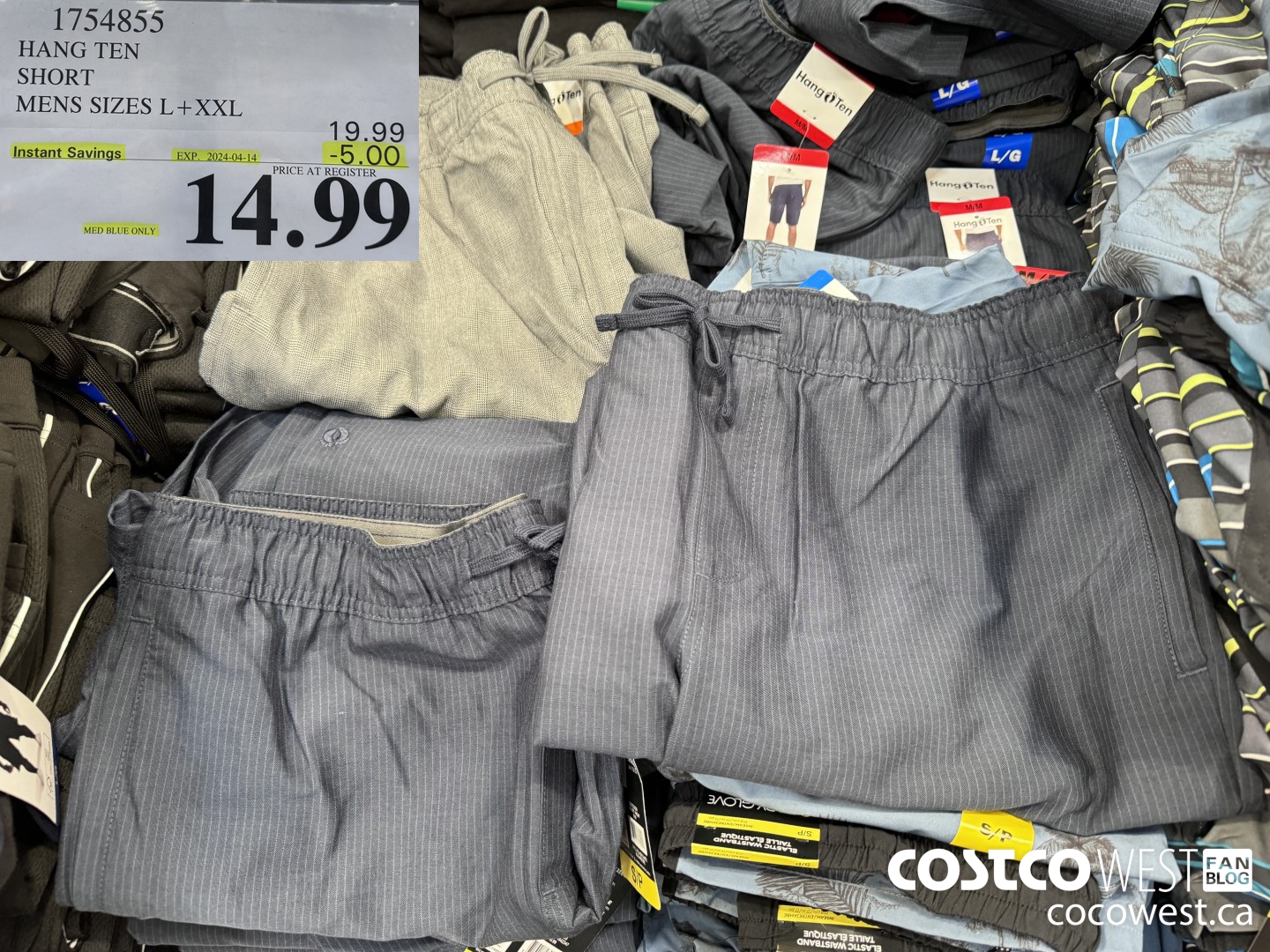 1754855 HANG TEN SHORT MENS SIZES S-XXL ($5.00 INSTANT SAVINGS EXPIRES ON 2024-04-14) $14.99