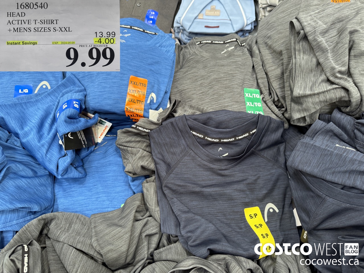 1680540 HEAD ACTIVE T-SHIRT MENS SIZES S-XXL ($4.00 INSTANT SAVINGS EXPIRES ON 2024-05-05) $9.99