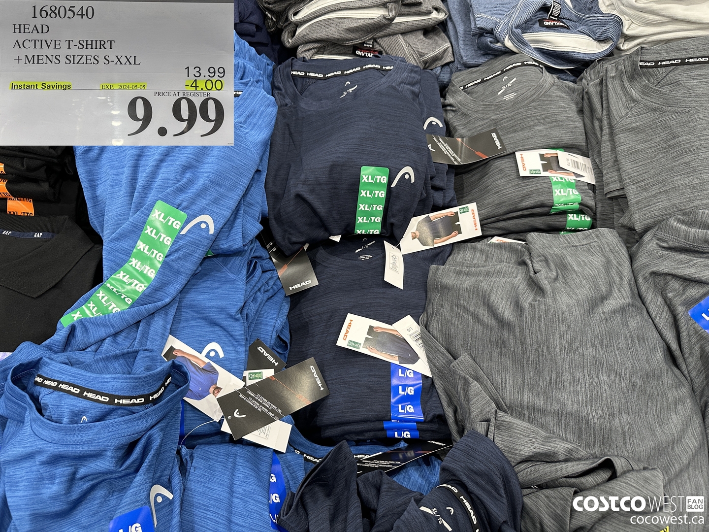 1680540 HEAD ACTIVE T-SHIRT MENS SIZES S-XXL ($4.00 INSTANT SAVINGS EXPIRES ON 2024-05-05) $9.99