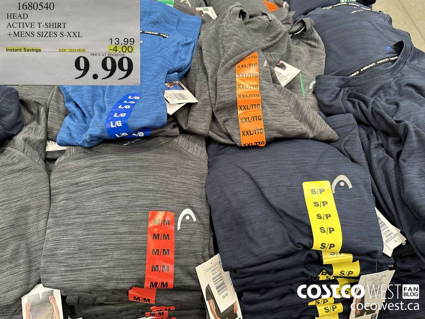 1680540 HEAD ACTIVE T-SHIRT MENS SIZES S-XXL ($4.00 INSTANT SAVINGS EXPIRES ON 2024-05-05) $9.99