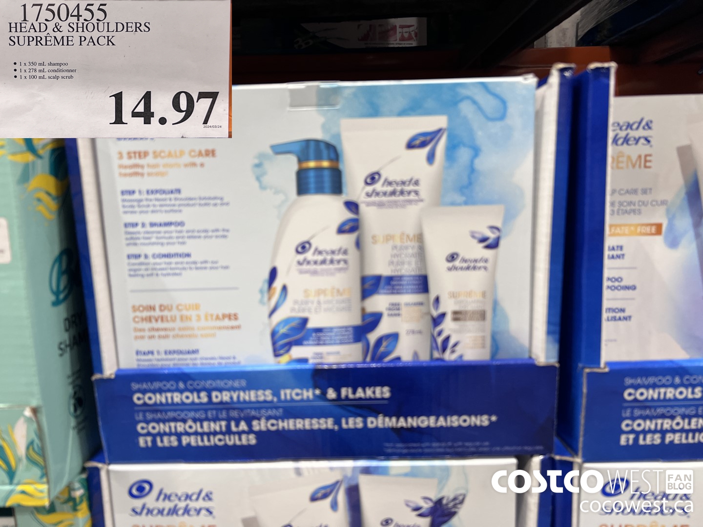 1750455 HEAD & SHOULDERS SUPREME PACK $14.97