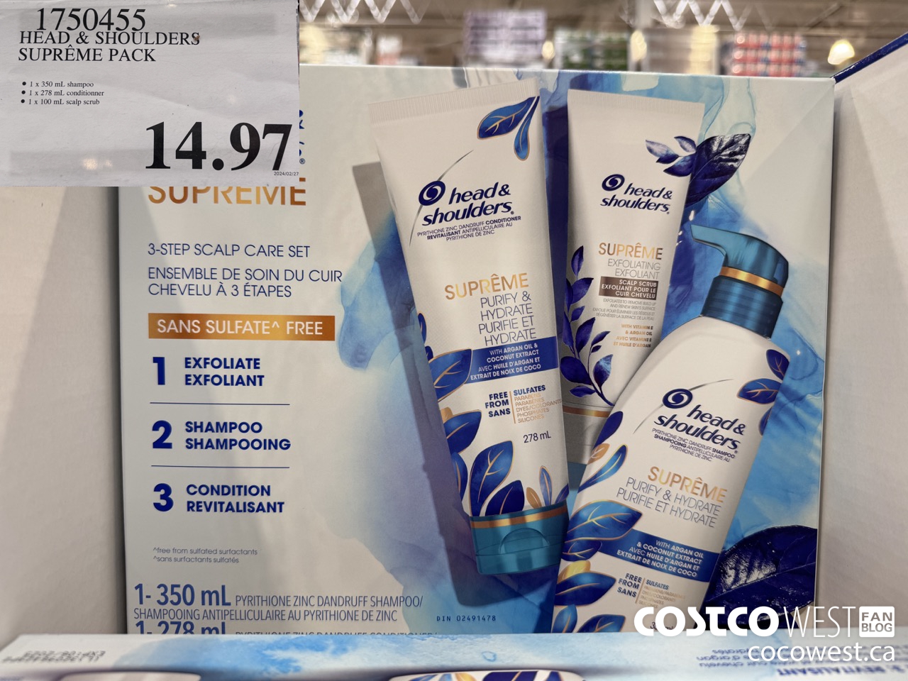 1750455 HEAD & SHOULDERS SUPREME PACK $14.97