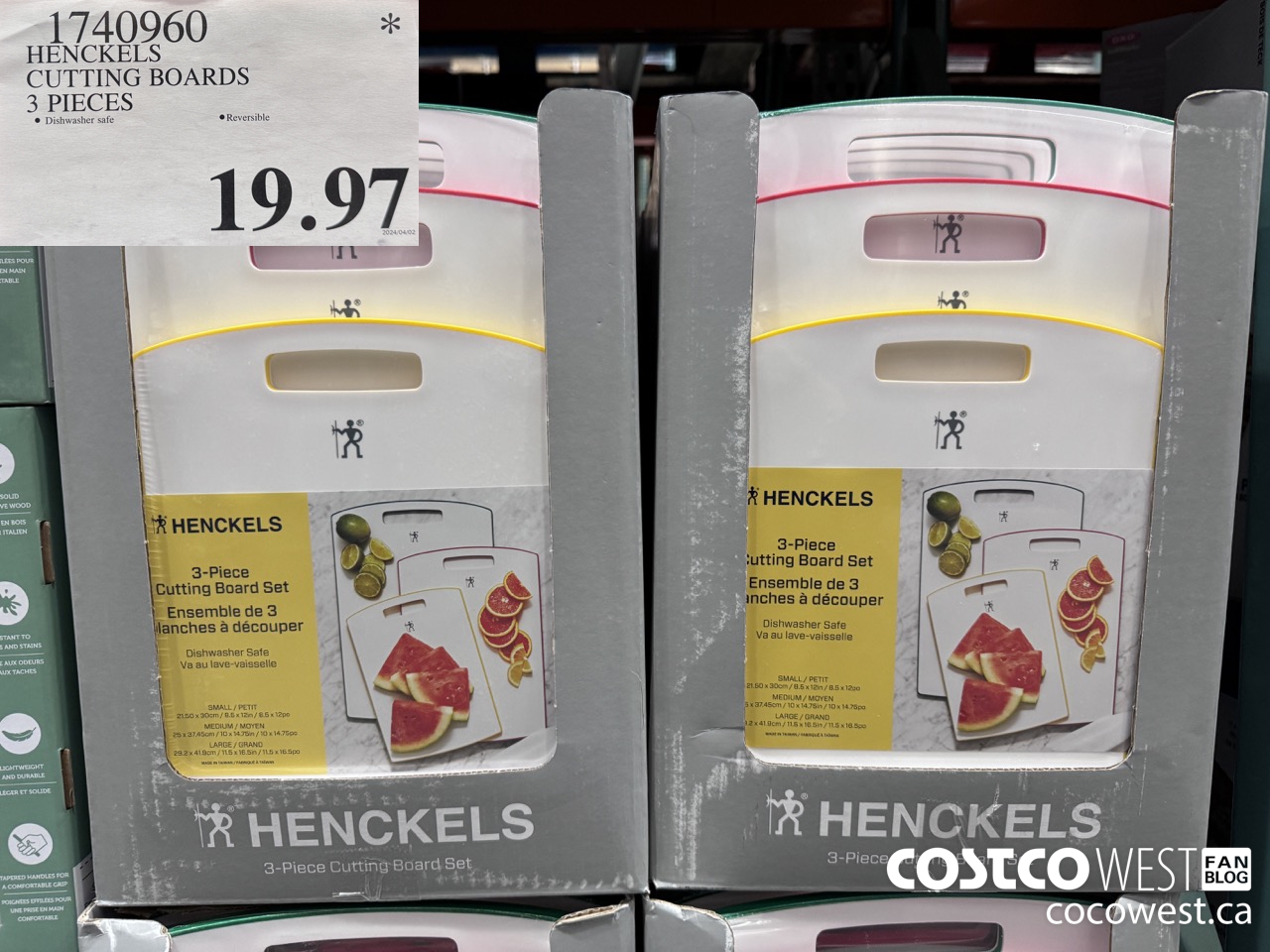 1740960 HENCKELS CUTTING BOARDS 3 PIECES $19.97