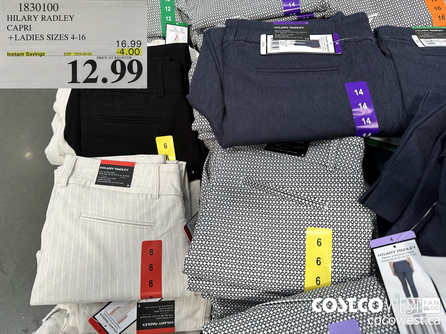 1830100 HILARY RADLEY CAPRI LADIES SIZES 4-16 ($4.00 INSTANT SAVINGS EXPIRES ON 2024-05-05) $12.99