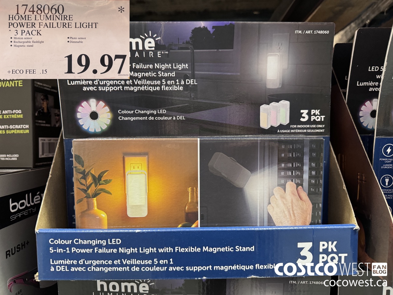 1748060 HOME LUMINIRE POWER FAILURE LIGHT 3 PACK $19.97