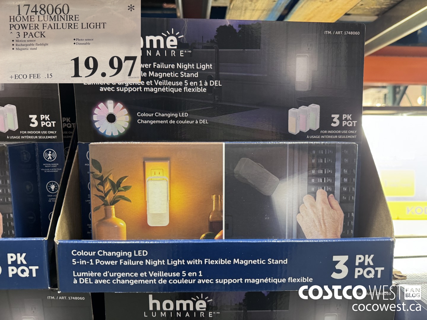 1748060 HOME LUMINIRE POWER FAILURE LIGHT 3 PACK $19.97