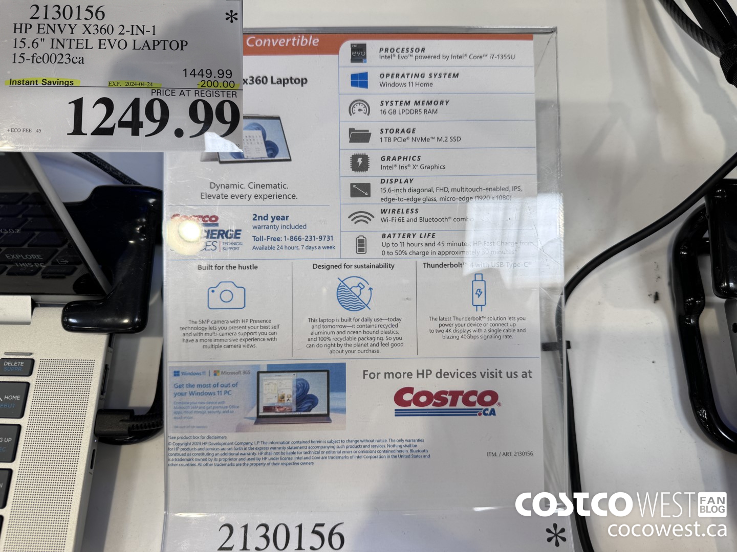 2130156 HP ENVY X360 2-IN-1 15.6