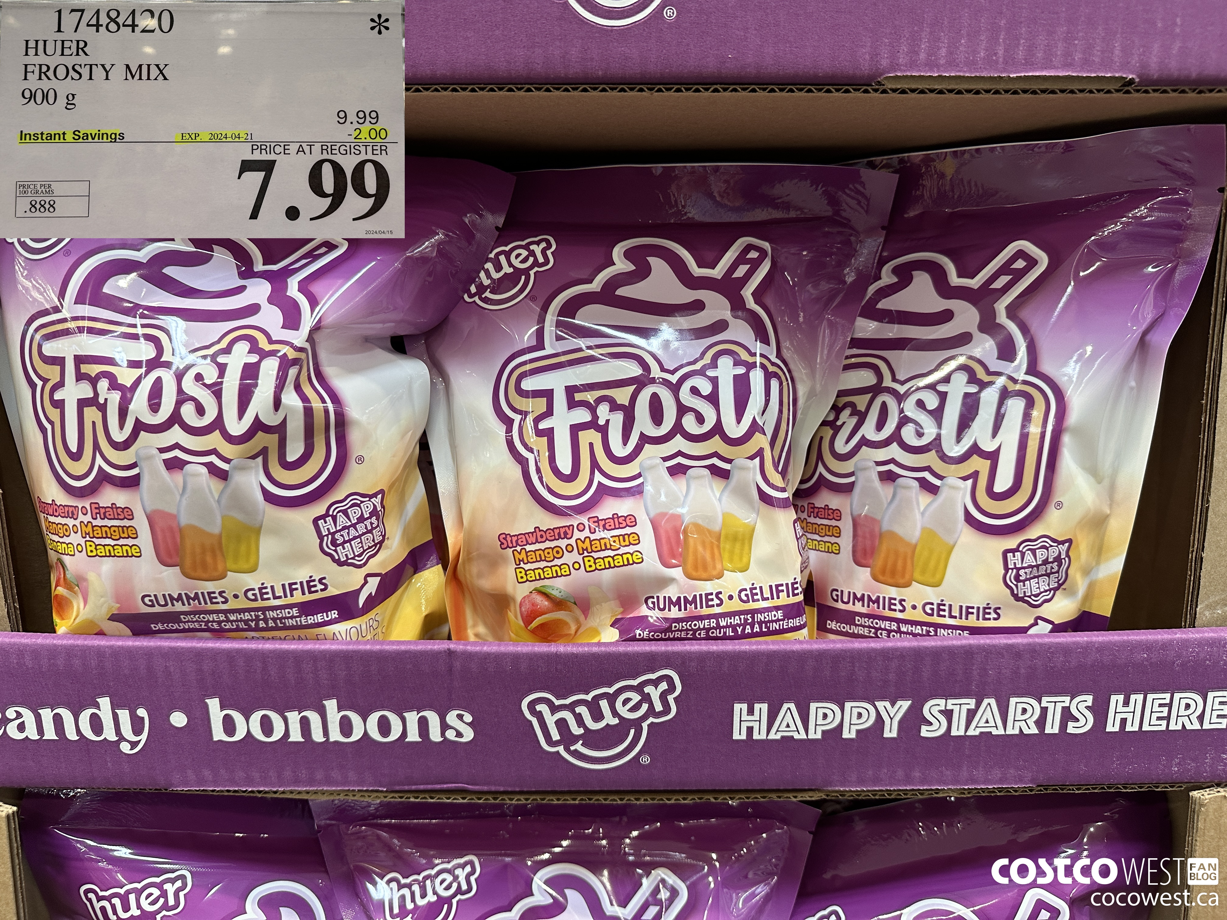 1748420 HUER FROSTY MIX 900 G ($2.00 INSTANT SAVINGS EXPIRES ON 2024-04-21) $7.99