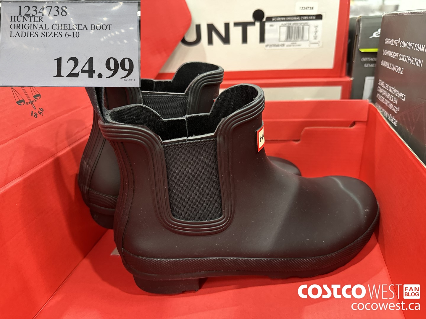 1234738 HUNTER ORIGINAL CHELSEA BOOT LADIES SIZES 6-10 $124.99