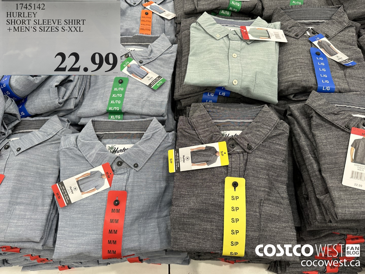 1745142 HURLEY SHORT SLEEVE SHIRT MEN'S SIZES S-XXL $22.99