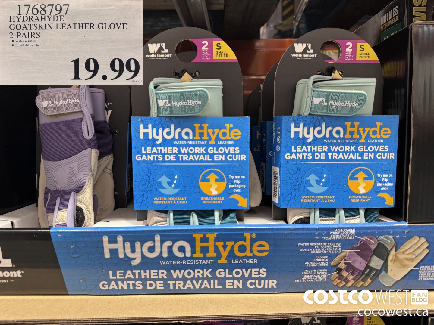 1768797 HYDRAHYDE GOATSKIN LEATHER GLOVE 2 PAIRS $19.99