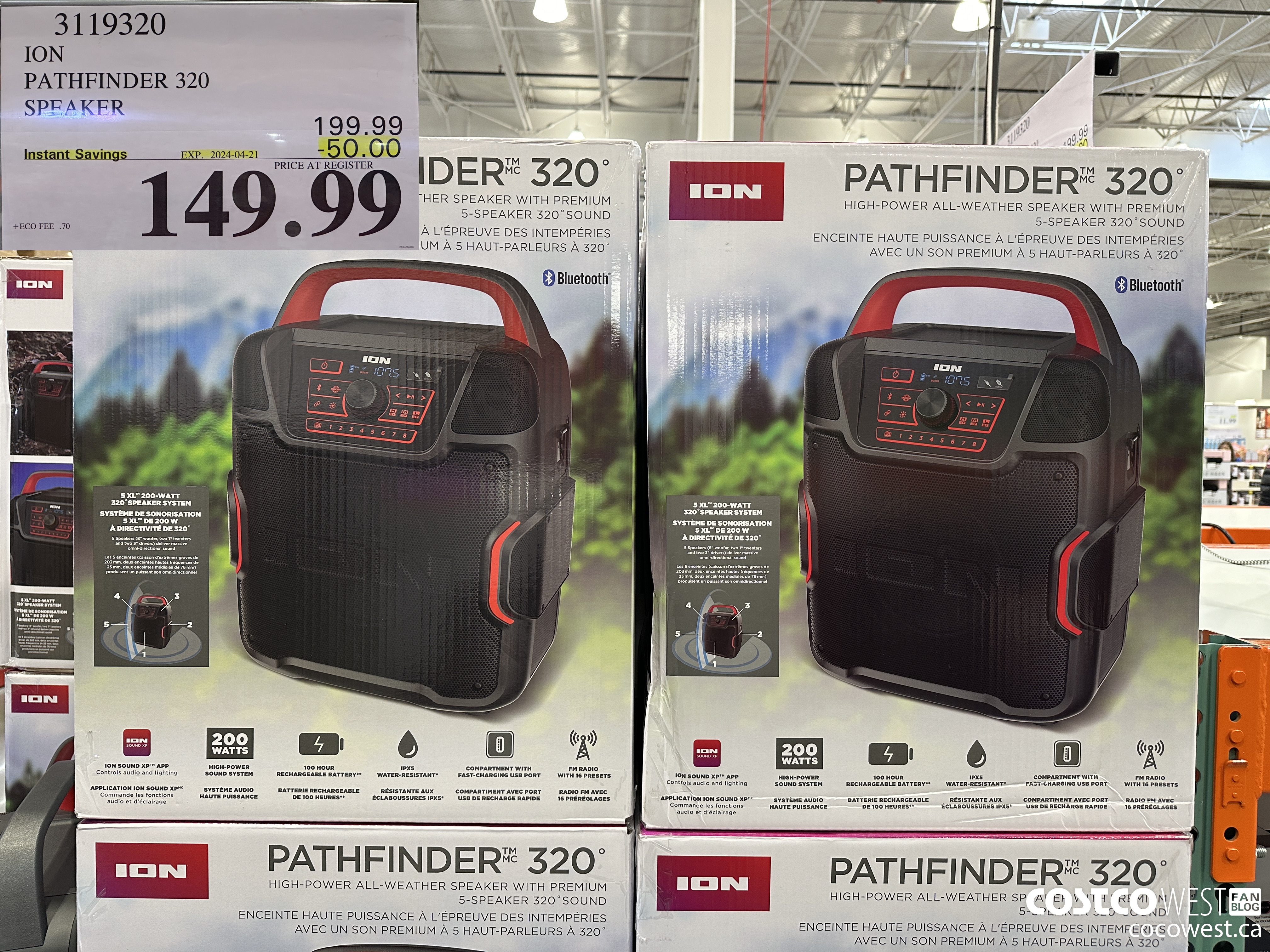 3119320 ION PATHFINDER 320 SPEAKER ($50.00 INSTANT SAVINGS EXPIRES ON 2024-04-21) $149.99