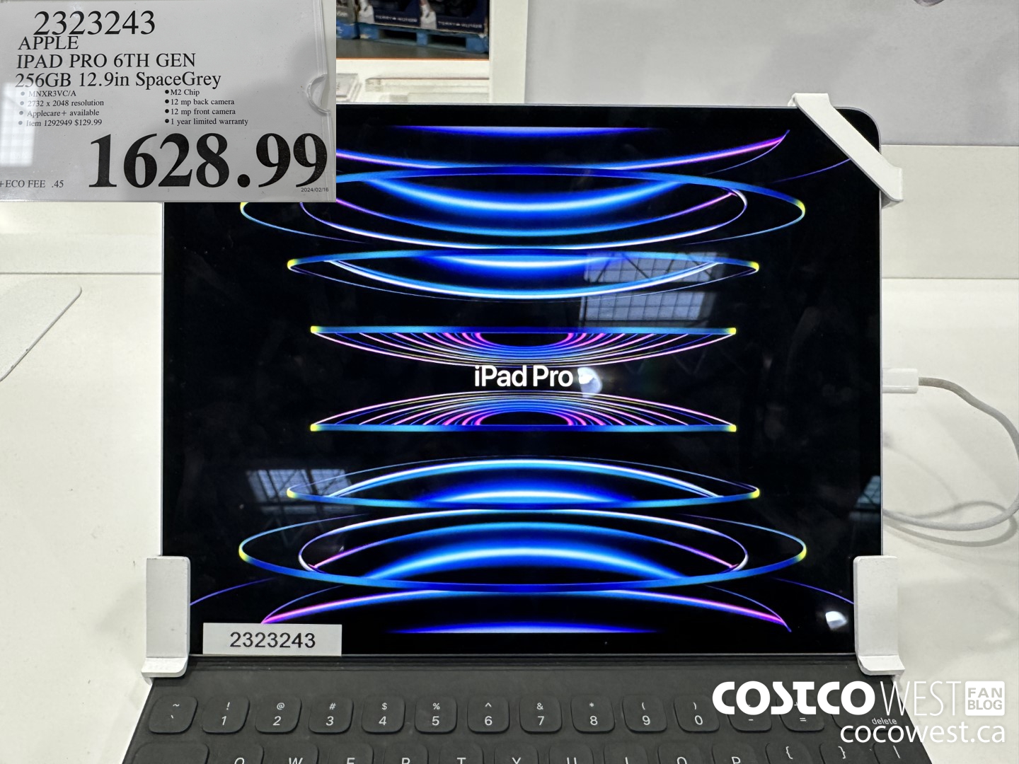 2323243 IPAD PRO 12.9 256GB SPACE GREY MNXR3VC/A $1628.99