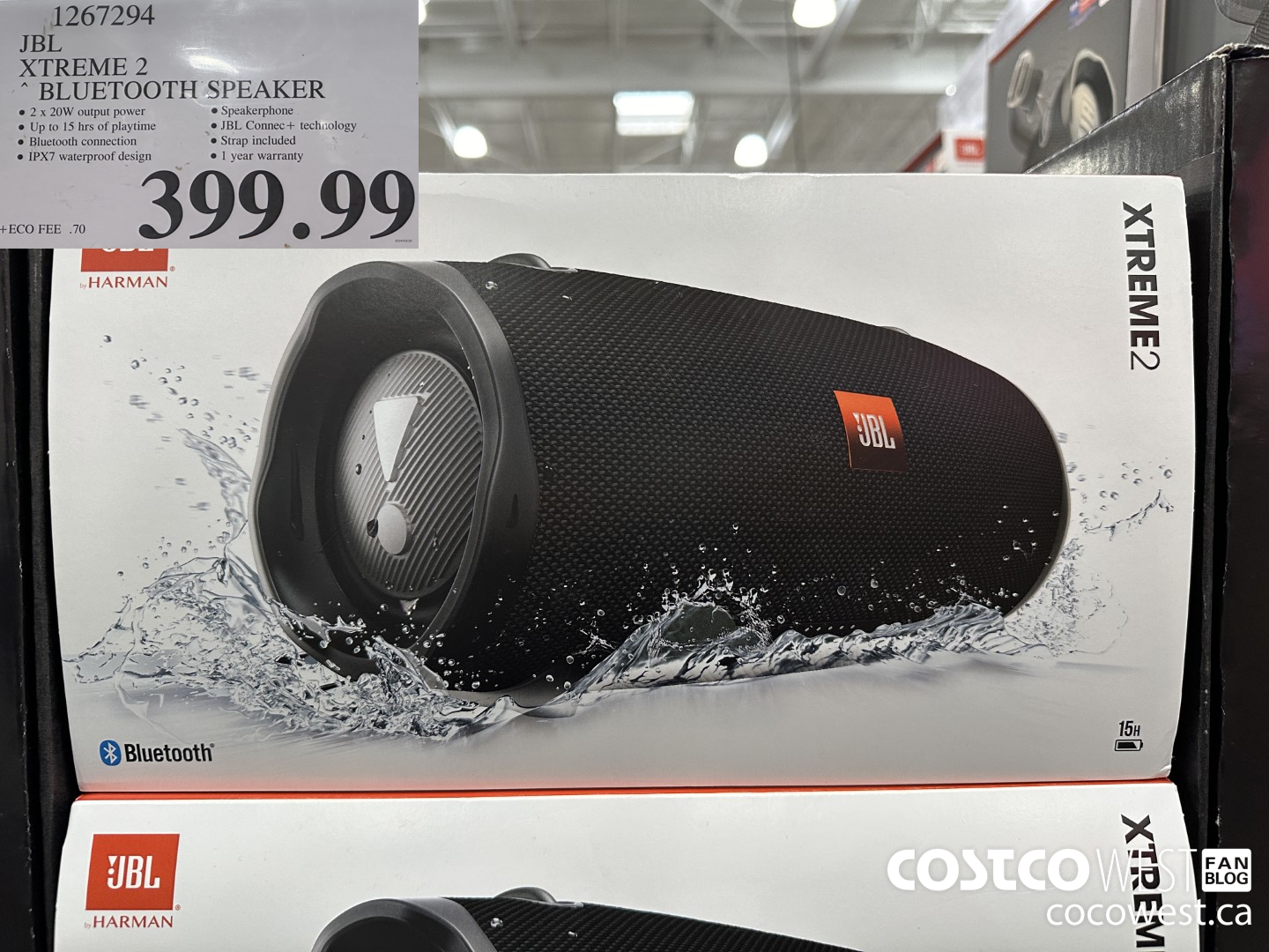 1267294 JBL XTREME 2 BLUETOOTH SPEAKER $399.99