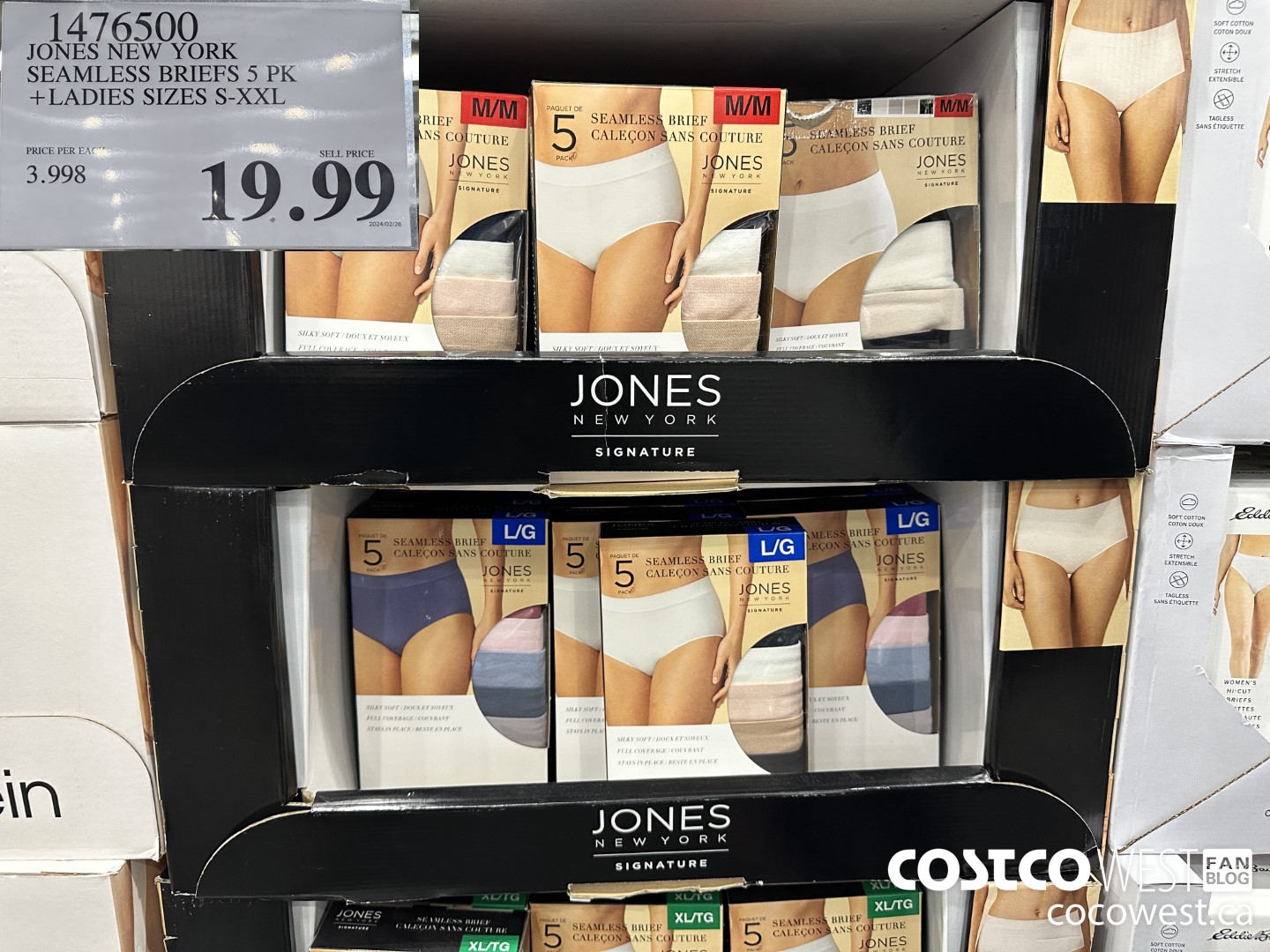 1476500 JONES NEW YORK SEAMLESS BRIEF 5PK LADIES SIZES S-XXL $19.99