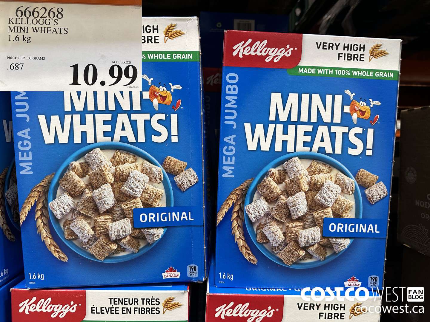 666268 KELLOGG'S MINI WHEATS 1.6 kg $10.99