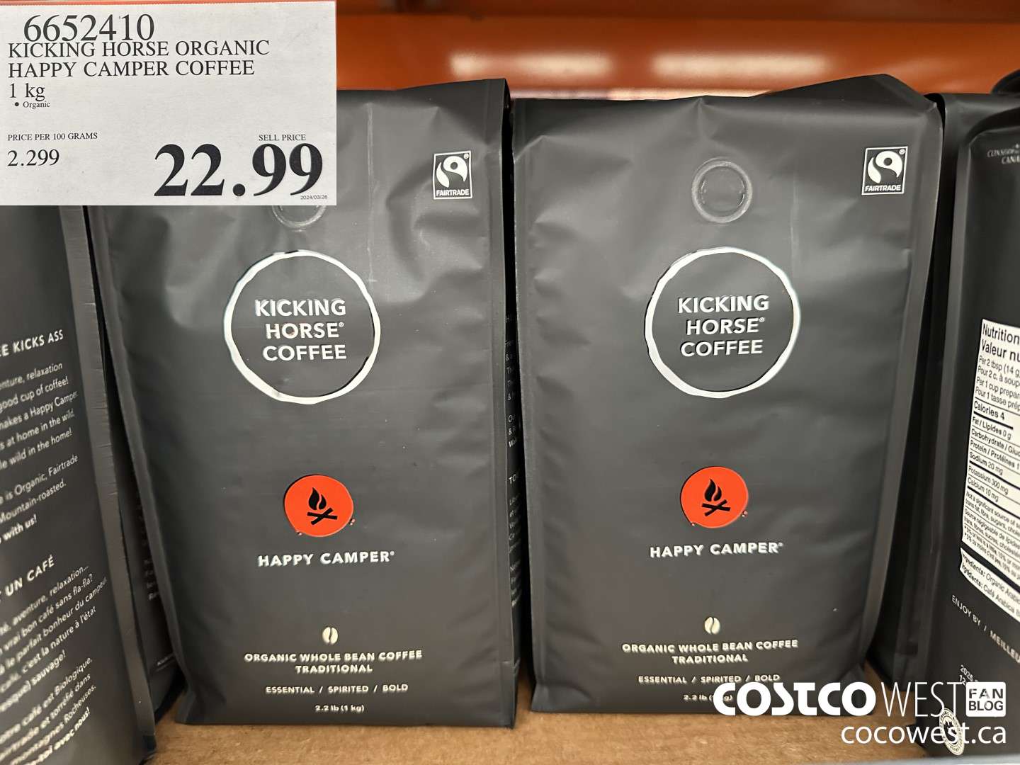 6652410 KICKING HORSE ORGANIC HAPPY CAMPER COFFEE 1KG $22.99