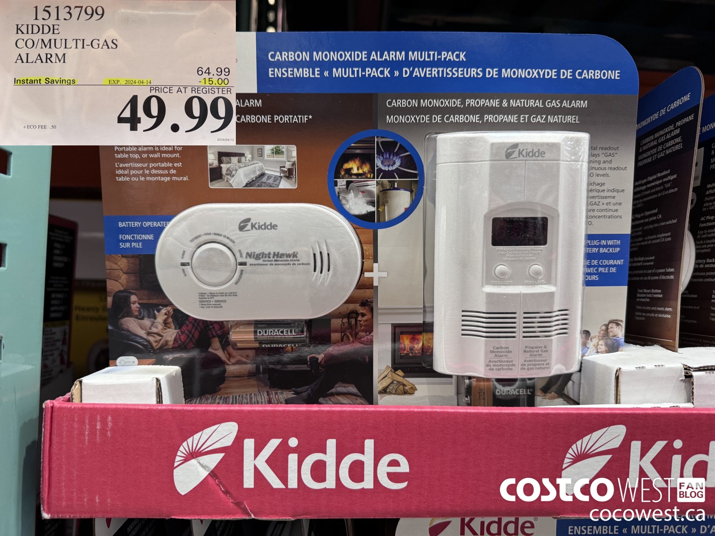 1513799 KIDDE CO/MULTI-GAS ALARM ($15.00 INSTANT SAVINGS EXPIRES ON 2024-04-14) $49.99