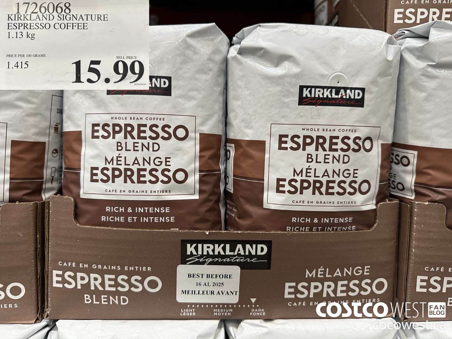 1726068 KIRKLAND SIGNATURE ESPRESSO COFFEE 1.13 kg $15.99