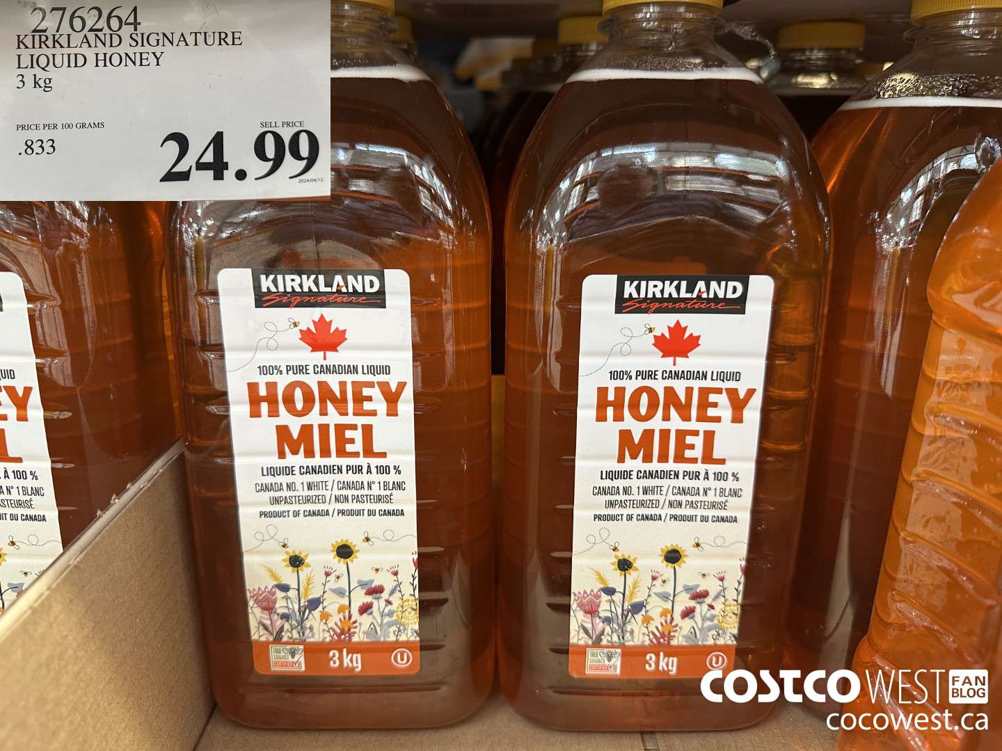 276264 KIRKLAND SIGNATURE LIQUID HONEY 3 KG $24.99
