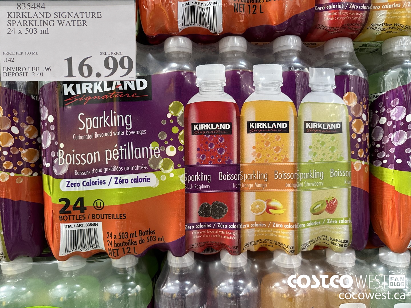 835484 KIRKLAND SIGNATURE SPARKLING WATER 24 X 503 ML $16.99