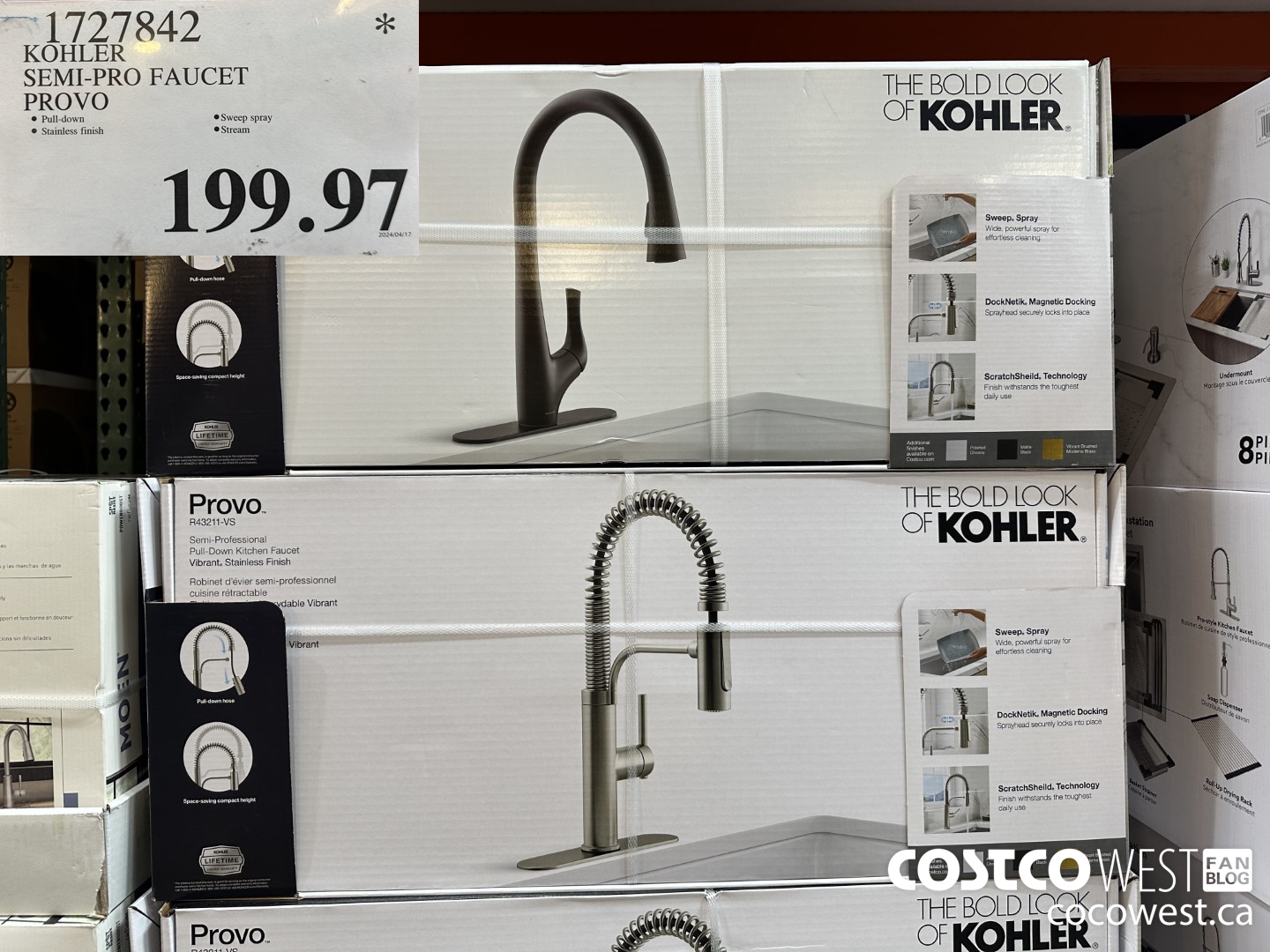 1727842 KOHLER SEMI-PRO FAUCET PROVO $199.97