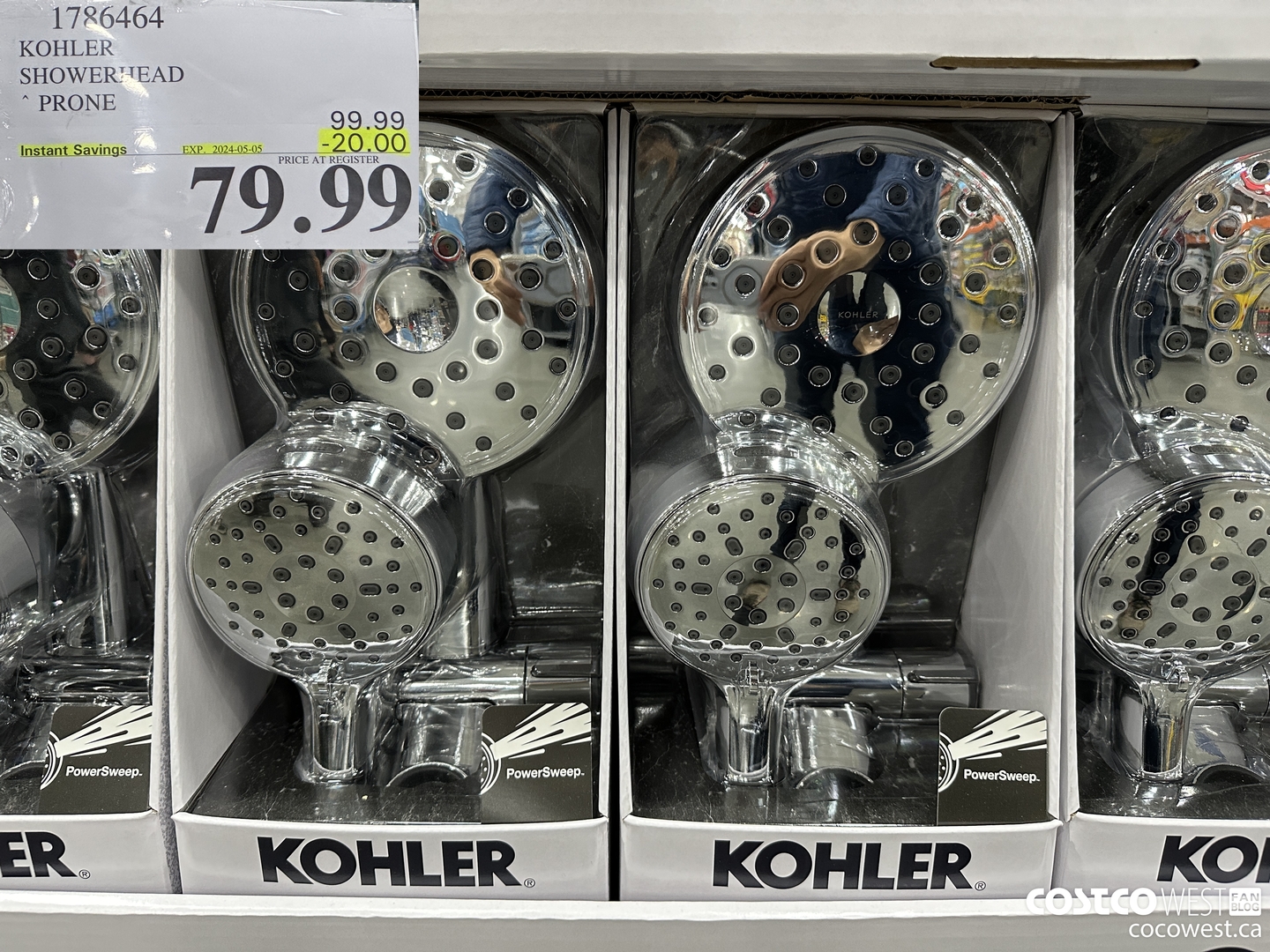 1786464 KOHLER SHOWERHEAD PRONE ($20.00 INSTANT SAVINGS EXPIRES ON 2024-05-05) $79.99
