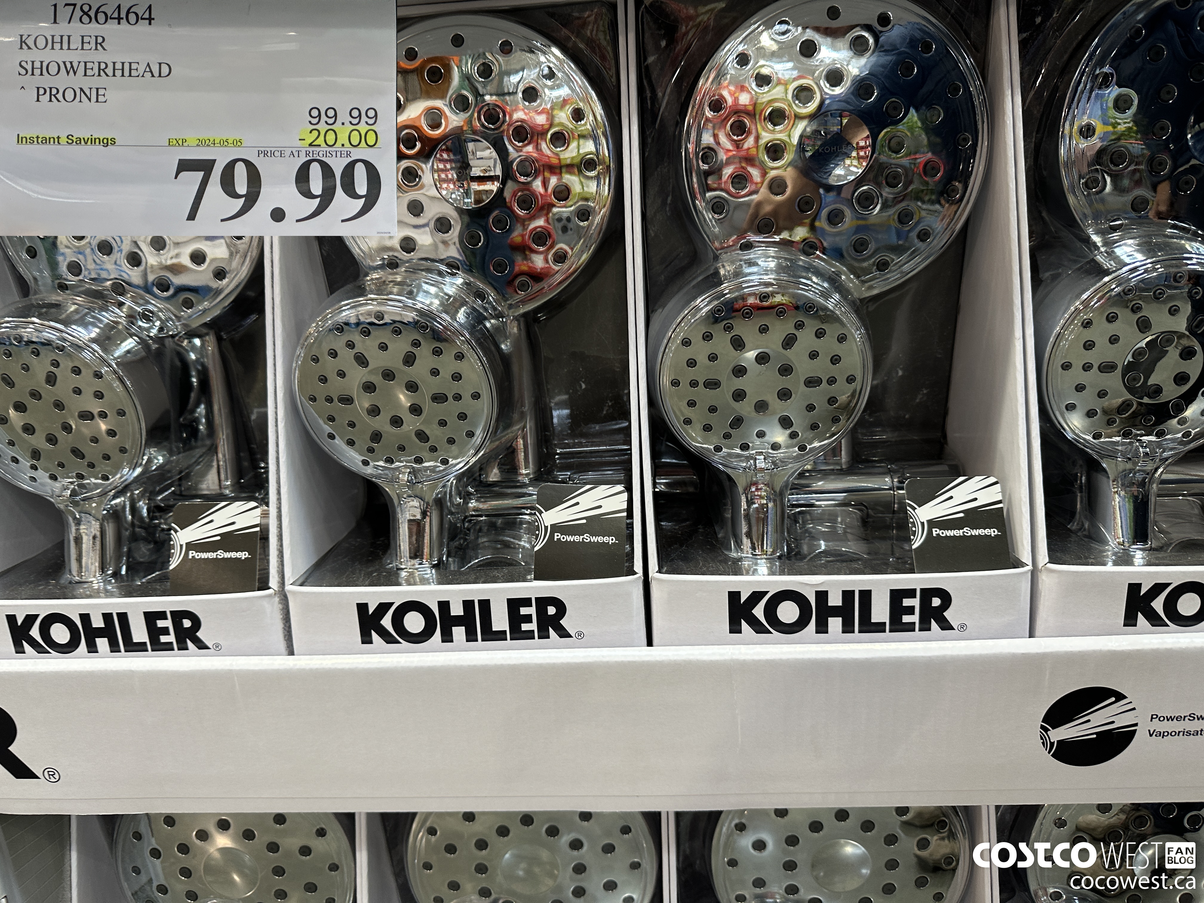 1786464 KOHLER SHOWERHEAD PRONE ($20.00 INSTANT SAVINGS EXPIRES ON 2024-05-05) $79.99